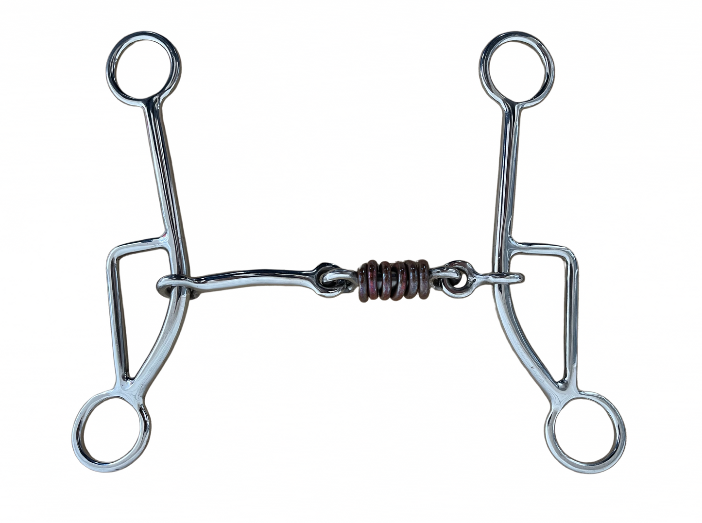 Western Style Dog Bone Mouth Piece Stainless Steel Horse Bit (Large), Silver